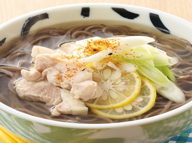 <center>鶏のねぎ</center><center>柚子そば</center>